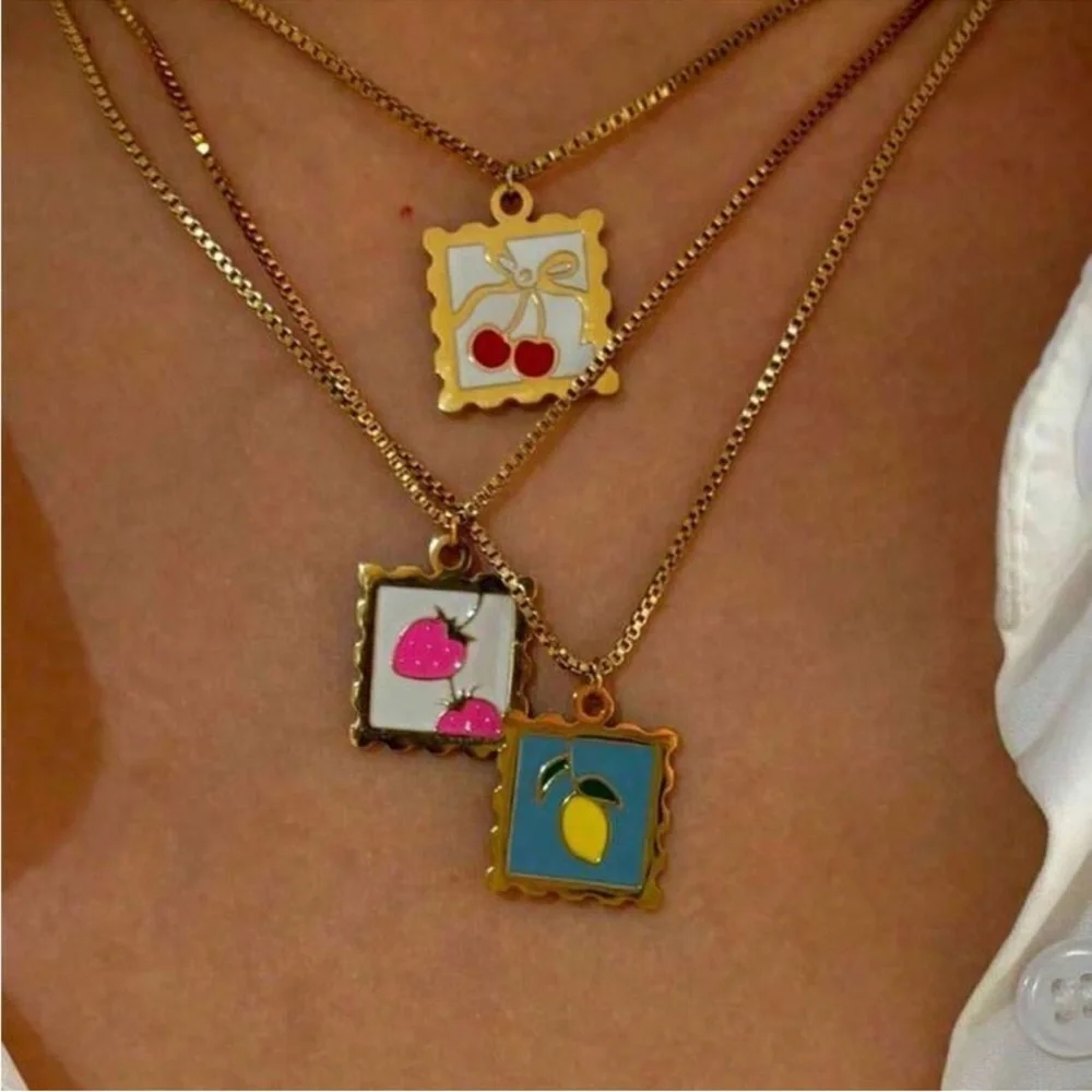 New! Lemon Gold Necklace (2944) - Picture 1 of 4